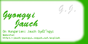 gyongyi jauch business card